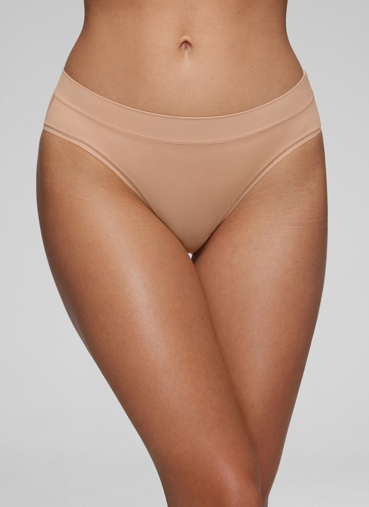 CRZ YOGA Softhold Women High Rise Breathable Bikini Underwear Pack Black 3pack