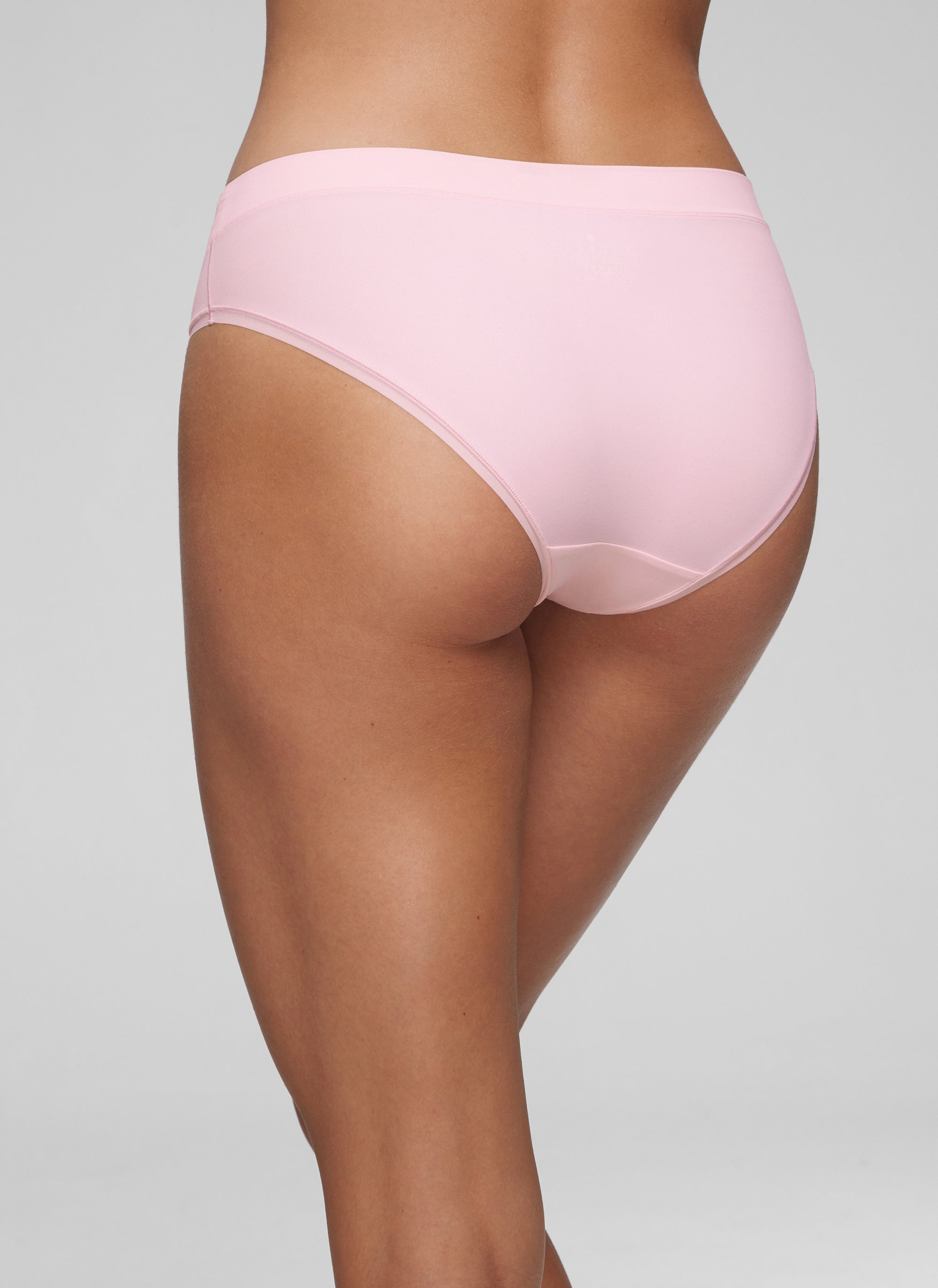 CRZ YOGA Softhold Women High Rise Breathable Bikini Underwear Pack Grey White Pink