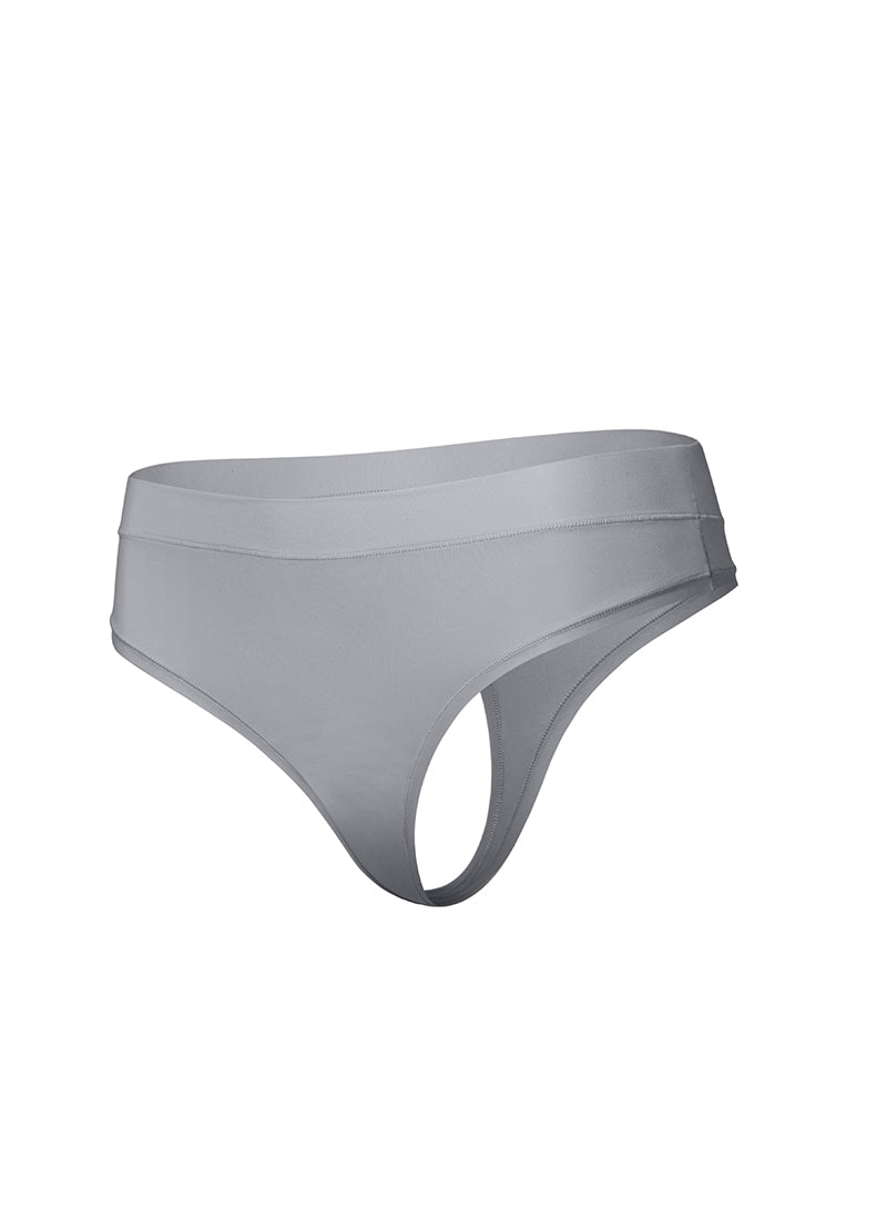 CRZ YOGA Women Softhold High Rise Thongs Ladies Underwear 3 Pack Grey White Pink