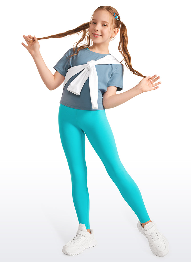 CRZ YOGA Girl's Active Sports Yoga Lounge Butterluxe Yoga Leggings Spectral Blue