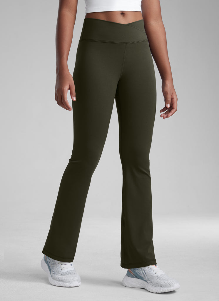 CRZ YOGA Girl's Active Sports Yoga Lounge Butterluxe Flare Leggings Tornado