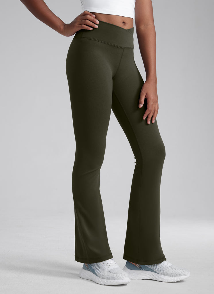 CRZ YOGA Girl's Active Sports Yoga Lounge Butterluxe Flare Leggings Tornado