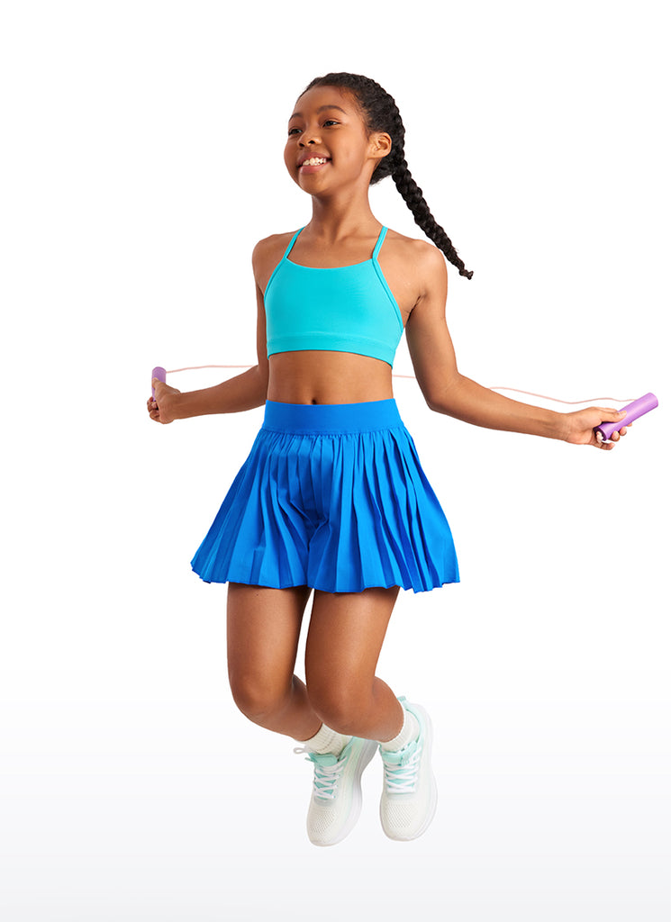 CRZ YOGA Girl's Active Sports Y-Back Bra Butterluxe Teens Tops Pink Peony