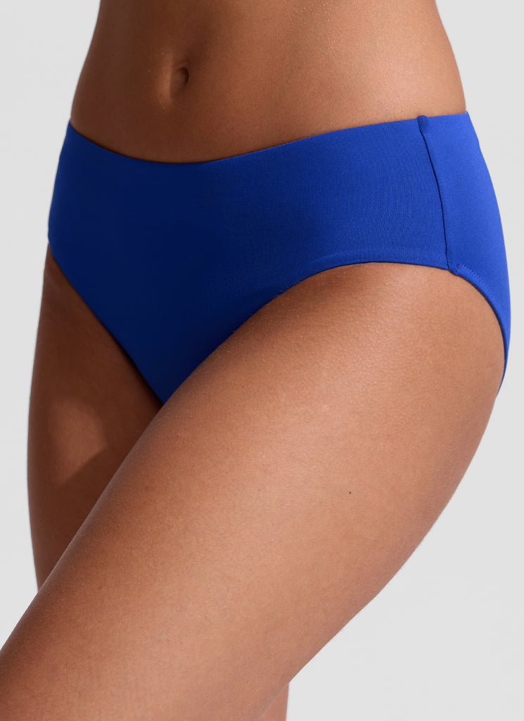 CRZ YOGA Women's Swimwear Bottoms Sunshine Bikini Bottoms Mid Rise Deep Red