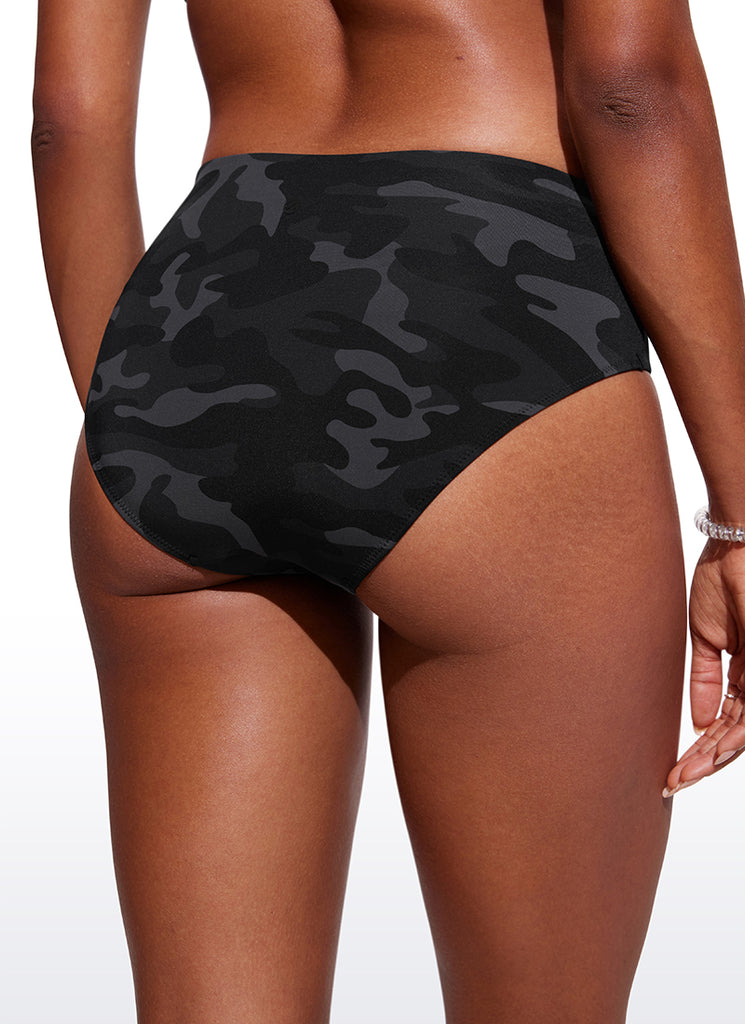 CRZ YOGA Women's Swimwear Bottoms Sunshine Bikini Bottoms Mid Rise White