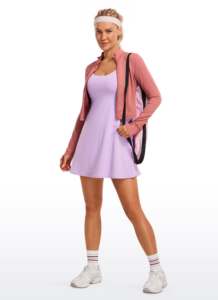 CRZ YOGA Women's Butterluxe Cropped Outerwear Full Zip Jackets Briar Rose