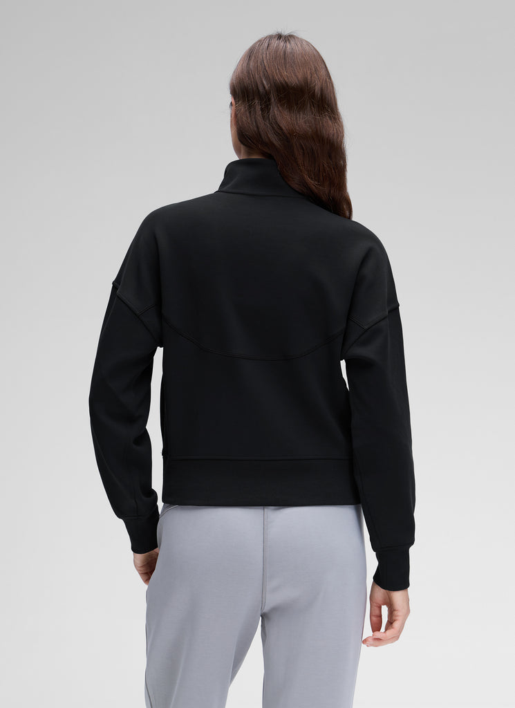 CRZ YOGA Women SoftAura Halfzip Sweatshirt Pullover Long Sleeve Pocket Milky White