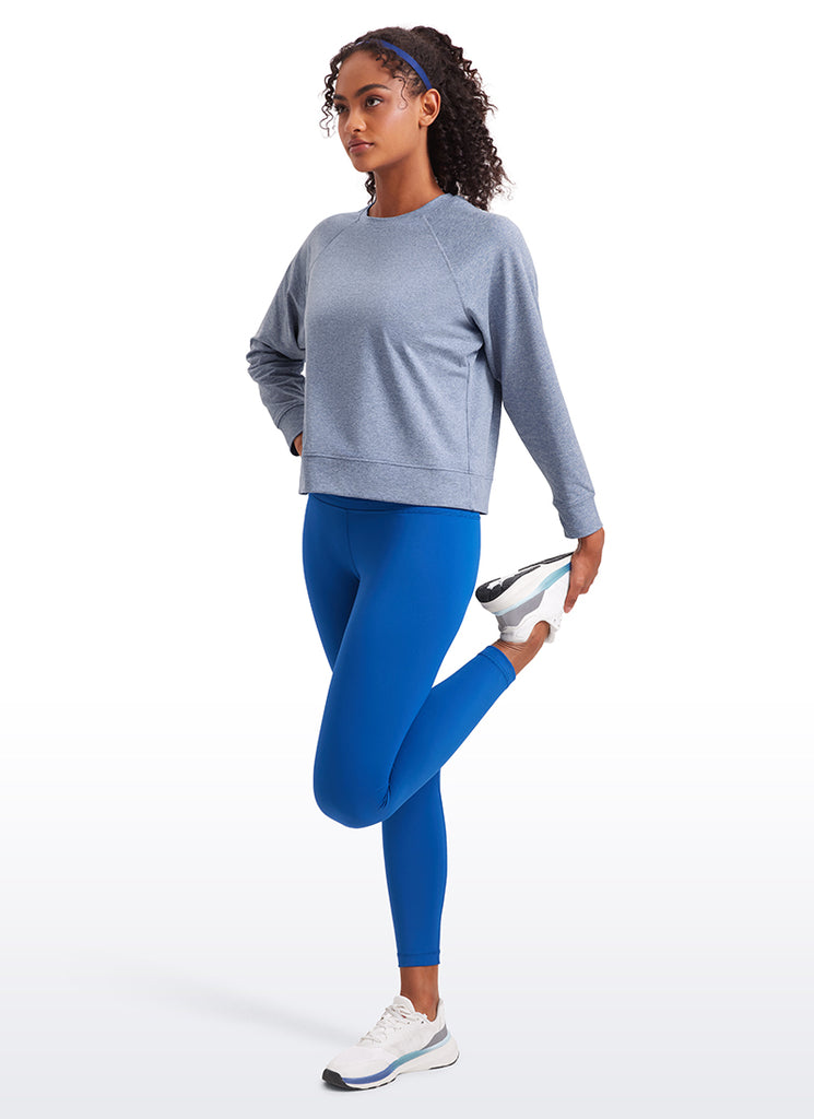 CRZ YOGA Women Casual Lightweight Relaxed Fit Long Sleeves Crew Neck Mojave Tan