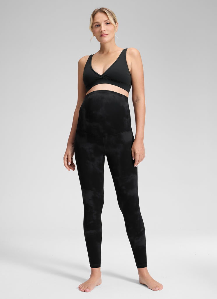 CRZ YOGA Women's Maternity Leggings Super High Rise Butterluxe 25'' Doe Brown