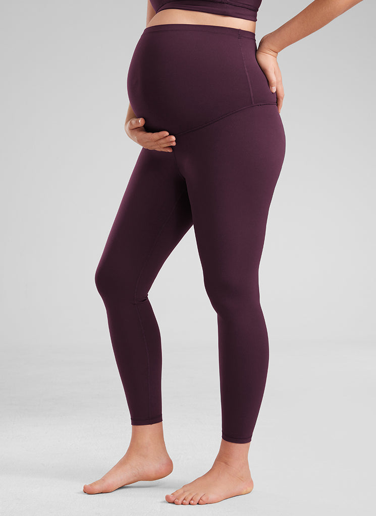 CRZ YOGA Women's Maternity Leggings Super High Rise Butterluxe 25'' Mysterious Grey