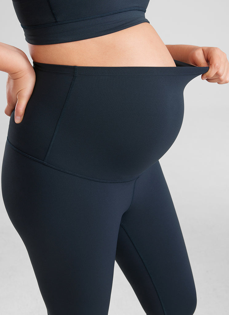 CRZ YOGA Women's Maternity Leggings Super High Rise Butterluxe 25'' True Navy