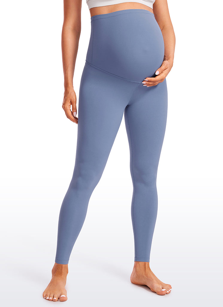 CRZ YOGA Women's Maternity Leggings Super High Rise Butterluxe 28'' Hot Fudge Brown