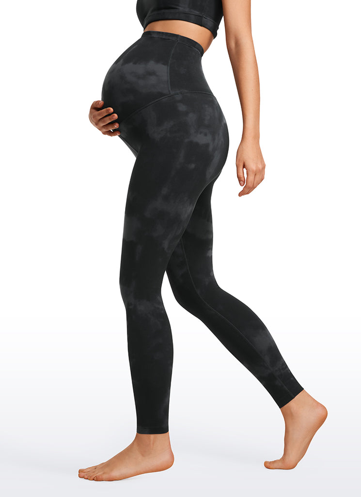 CRZ YOGA Women's Maternity Leggings Super High Rise Butterluxe 28'' Hot Fudge Brown