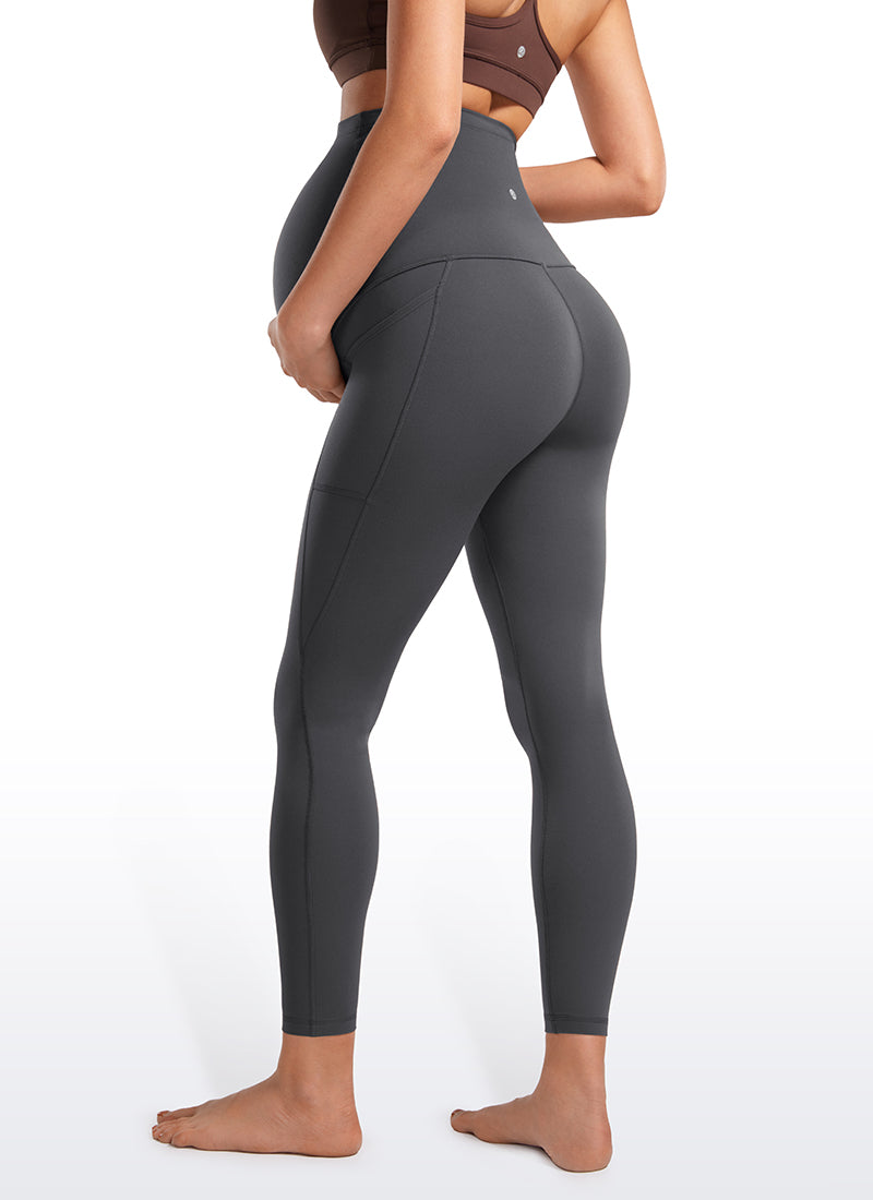 CRZ YOGA Women's Butterluxe Zwangerschapslegging 25 - Over Bump Workout Leggings Zwangerschap Zachte Buik Ondersteuning Yoga Broek echte marine M