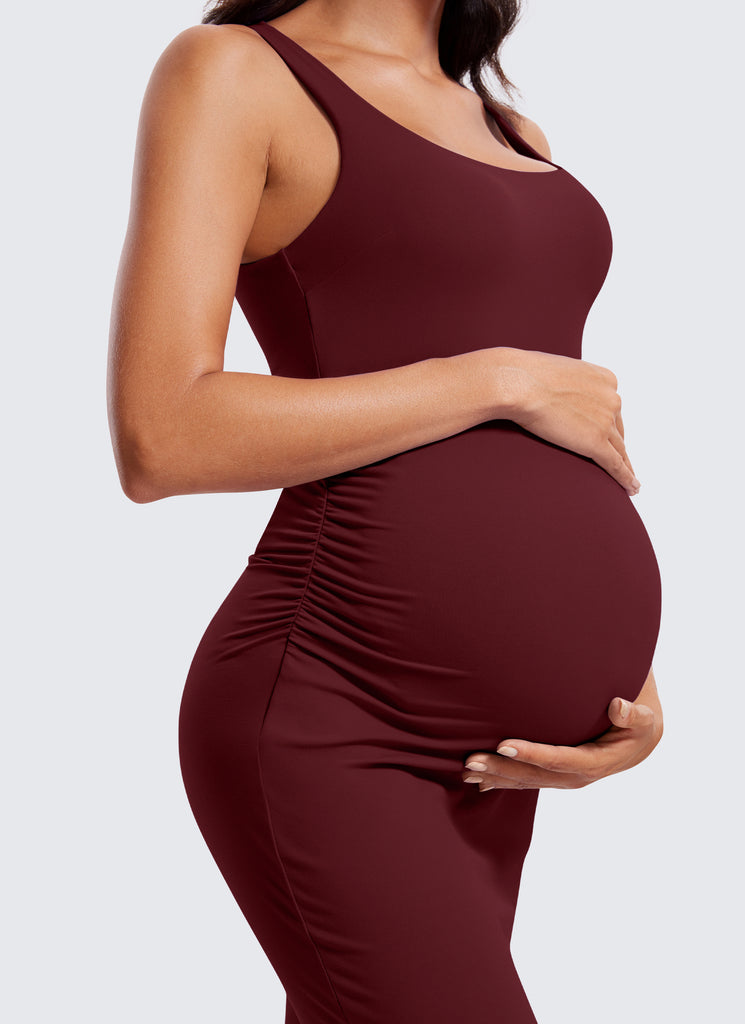 CRZ YOGA Womens Butterluxe Sleeveless Tank Maternity Dress Oasis Blue