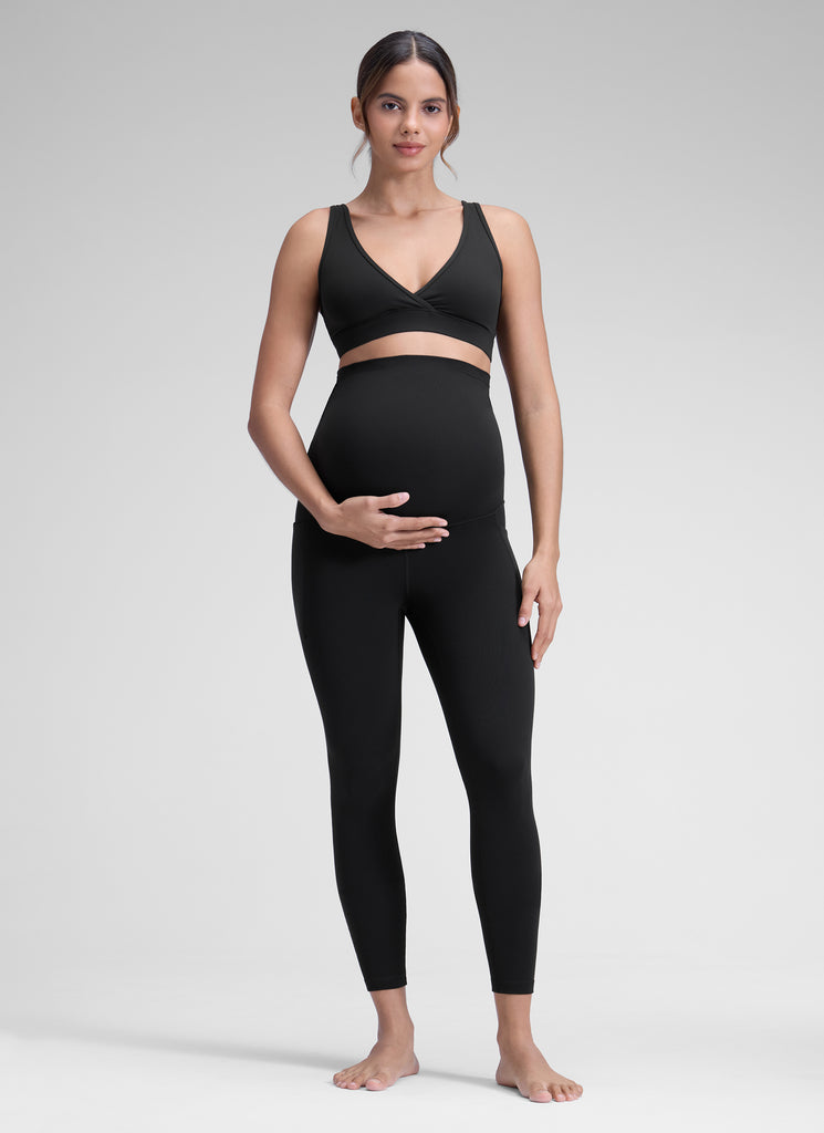 CRZ YOGA Women's Yoga High Rise Butterluxe Maternity Legging 25" Black