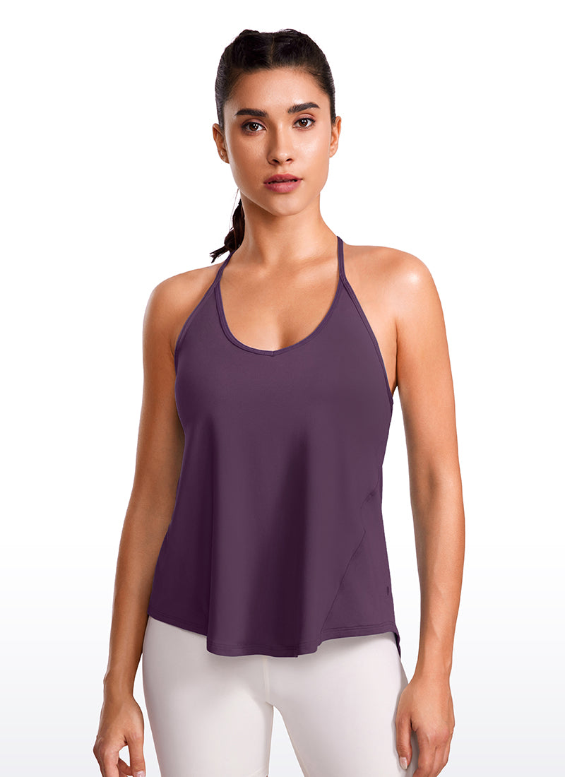 Speedy Seamless Built-in Bra Tank Y-back - Pure Color