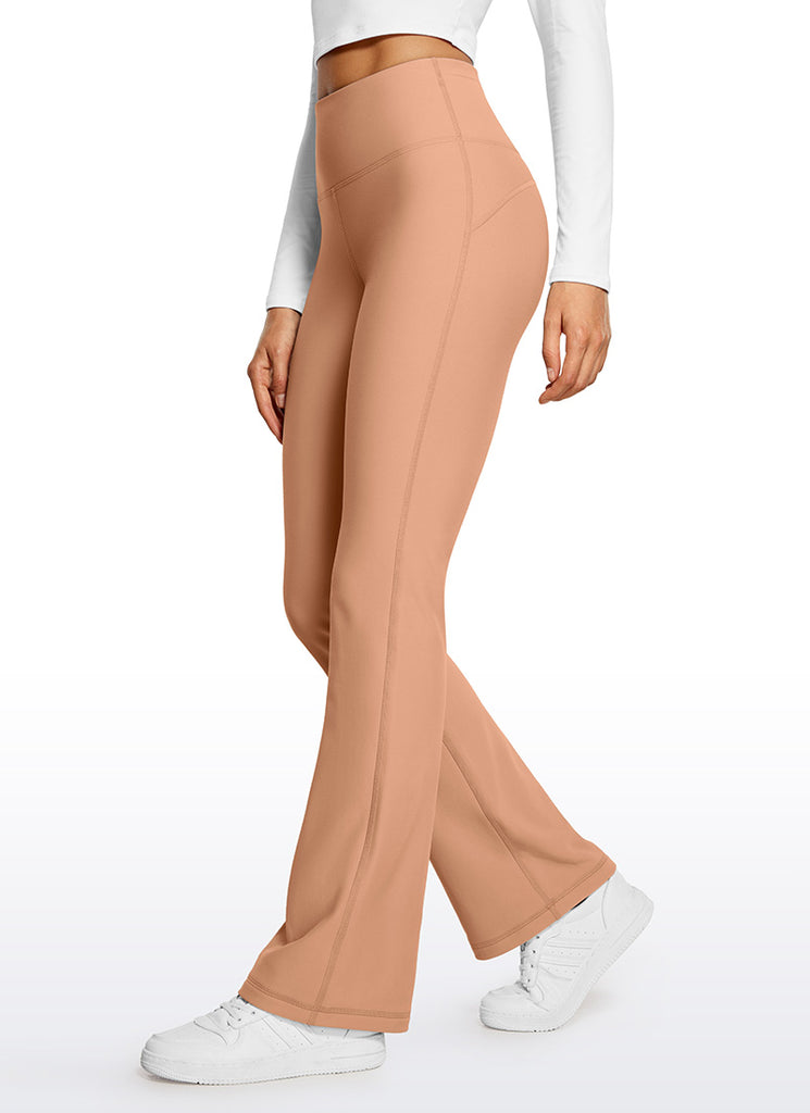 Flare Yoga Pants Fleece Lined Tan Tights Ladies Leisure Pants Nylon Leggings  Dog Grooming Leggings Pink Bell Workout L : : Fashion